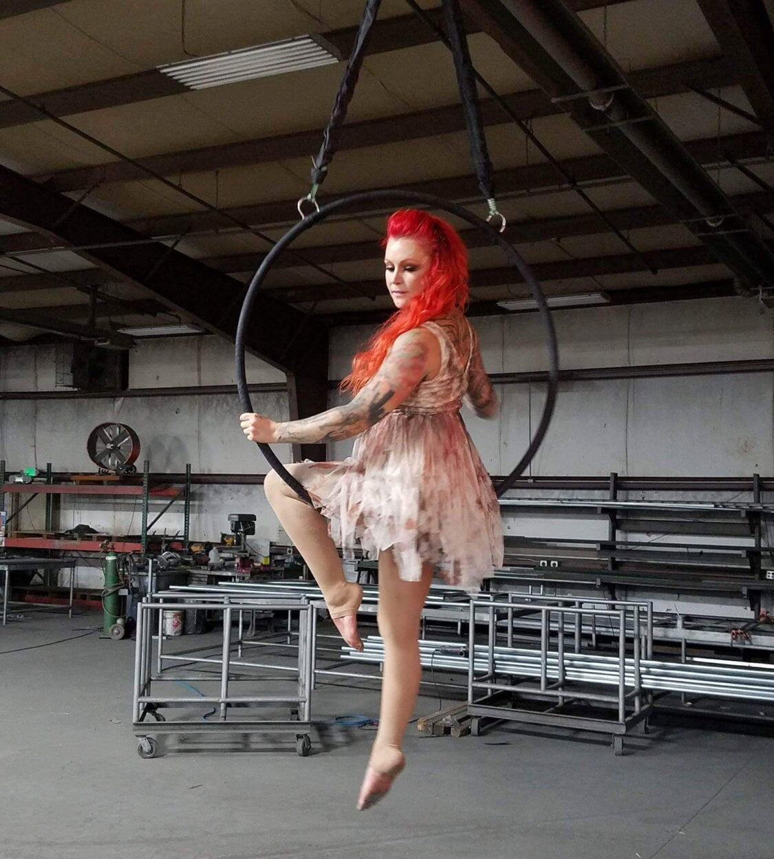 Wrapped Aerial hoop Lyra