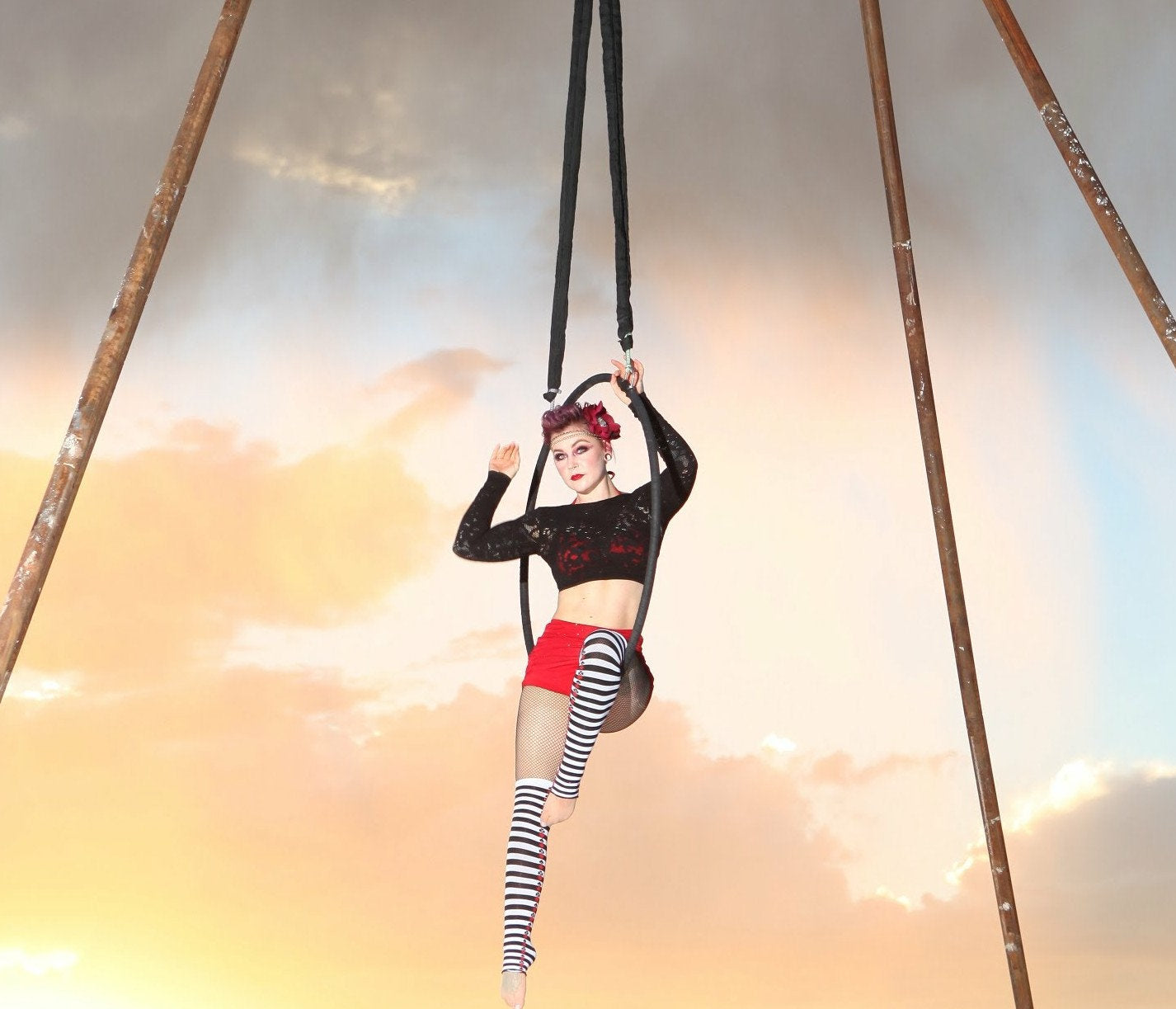 Wrapped Aerial hoop Lyra