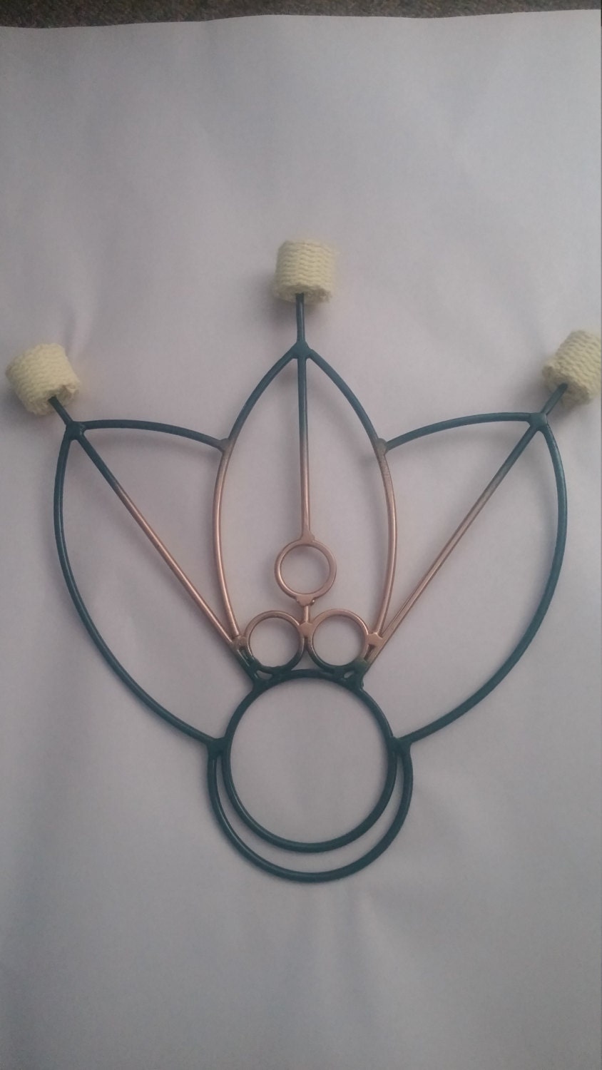 Pair of 3 wick Peacock fans