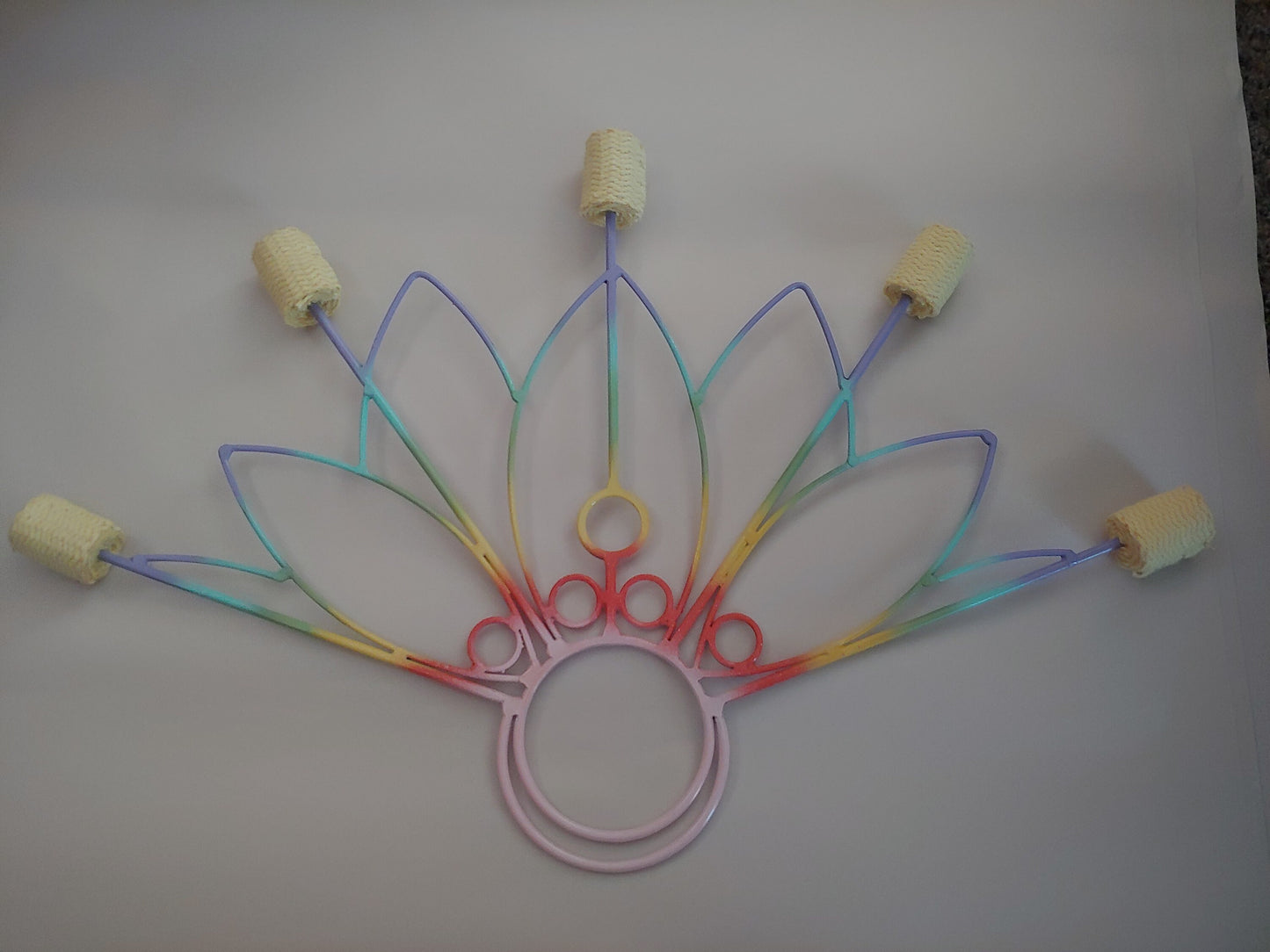 Pair of Peacock 5 wick Fire fans