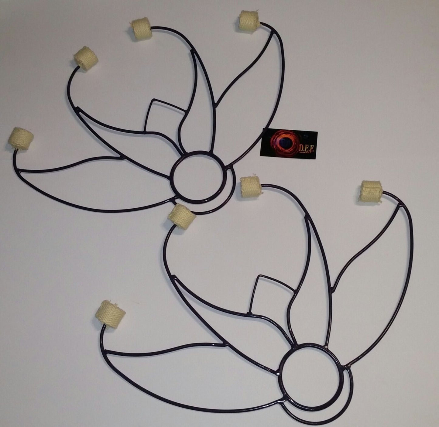 Pair of 4 wick Lotus Fire fans