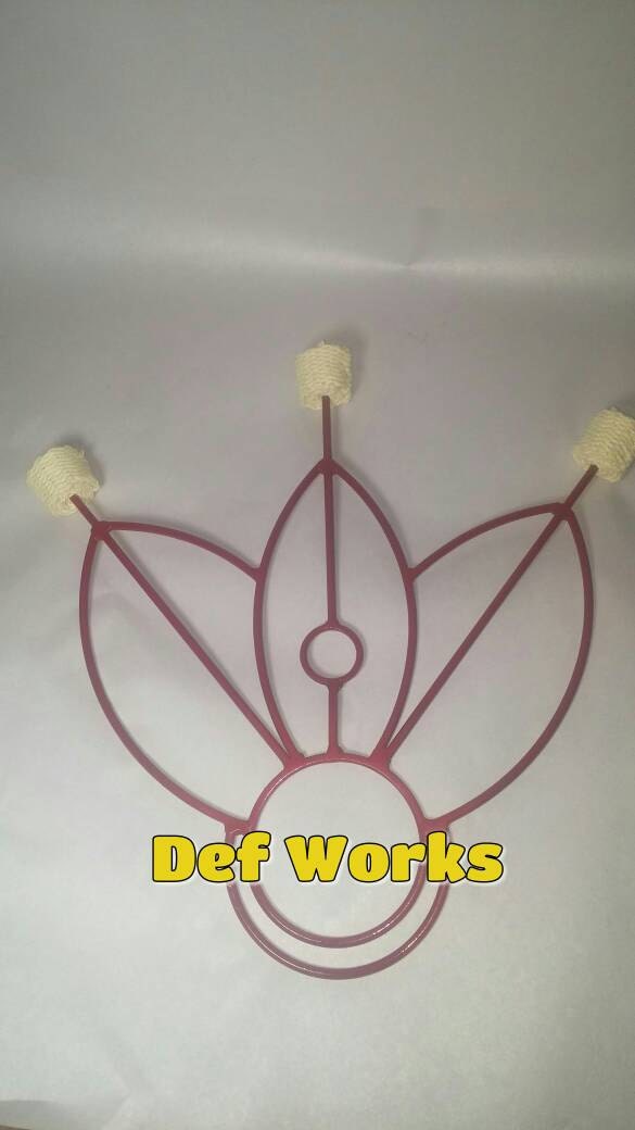 Pair of 3 wick Peacock fans