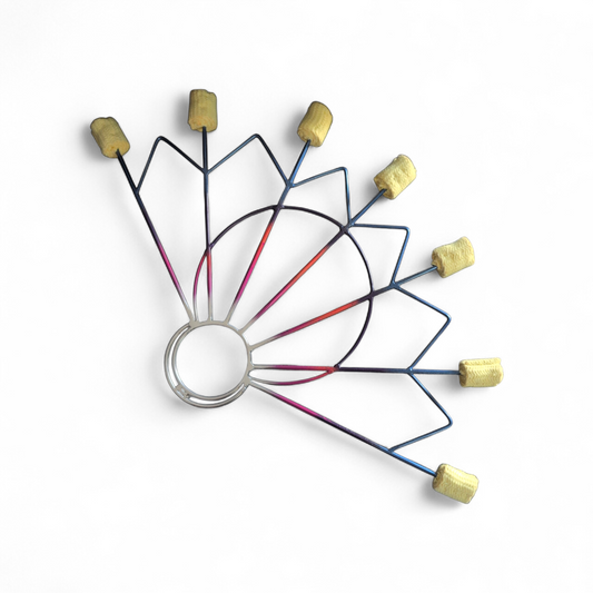 Pair of 7 wick Sunrise fire fans